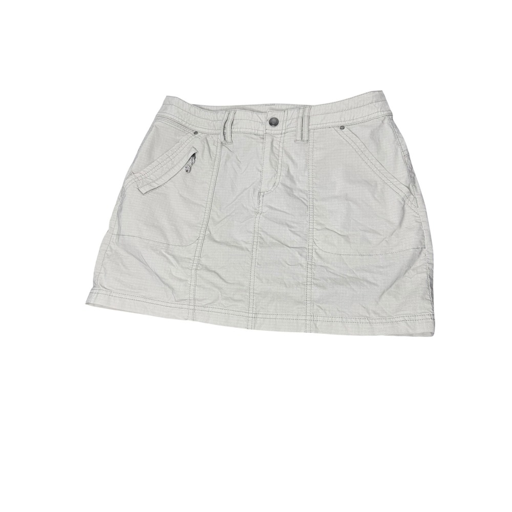 Title Nine‎ Big B Hiking Skort Womens 8 Khaki Outdoor Utility Athletic Skirt